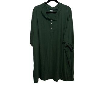 Kingsize Mens 7XL Tall Polo Shirt In Forest Green Cotton Blend